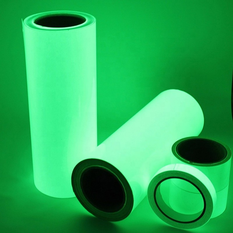 Custom Self Adhesive Photoluminescent Films Sticker Printable Glow In The Dark Vinyl
