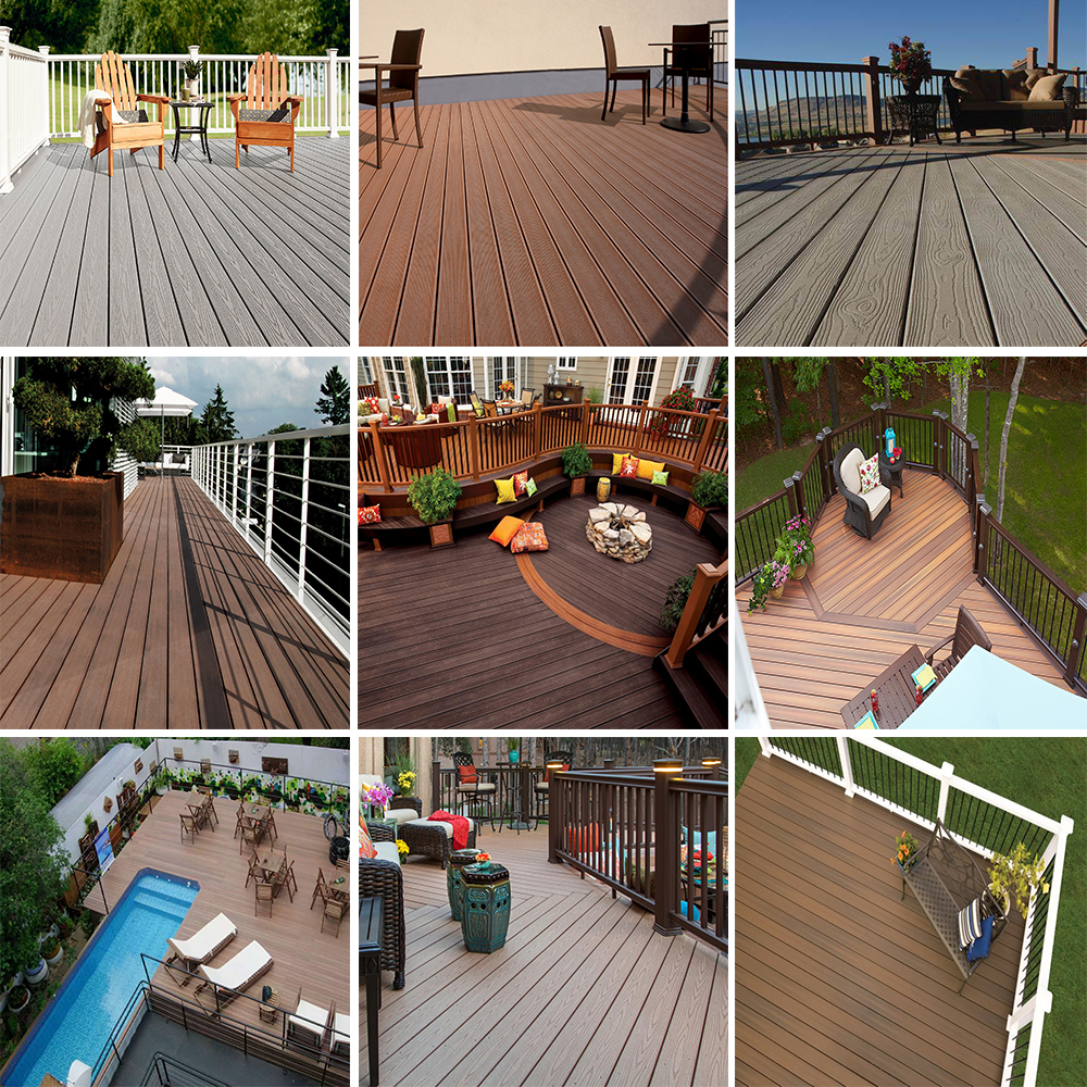 2.2m Length Modern Design Wpc-Deck Decking for Australian Stock Lot Narrow Bamb Rail