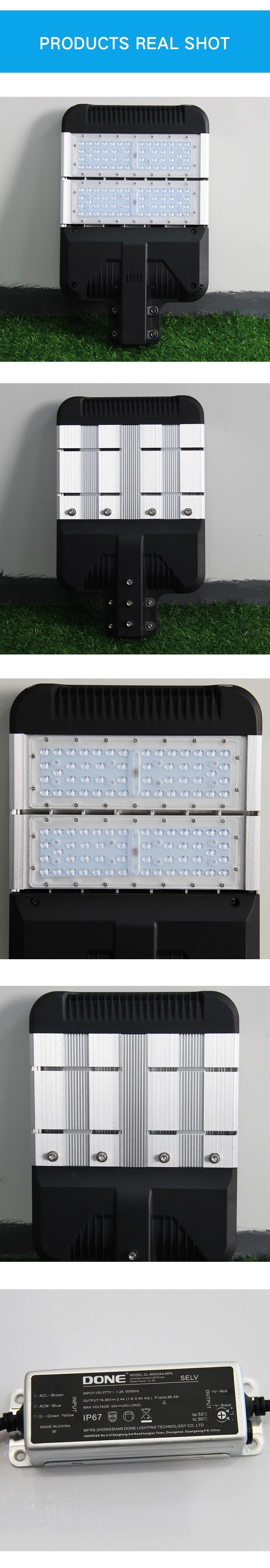 Water Resistant Module LED Street Light High Lumen For Highway Aluminum Shell