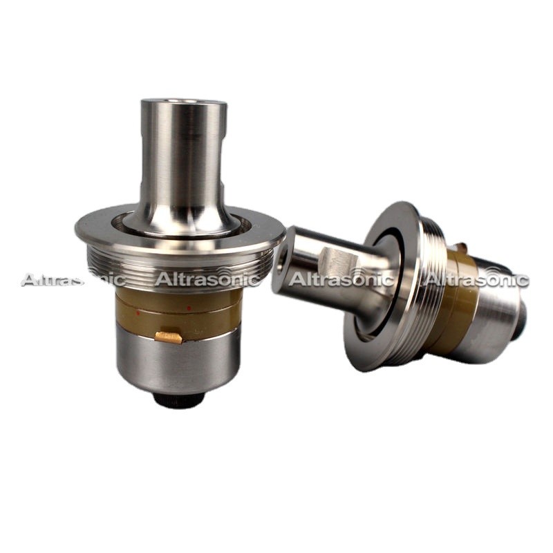 35Khz Ultrasonic Titanium Converter With 2pcs Piezoelectric Ceramics For Welding Application