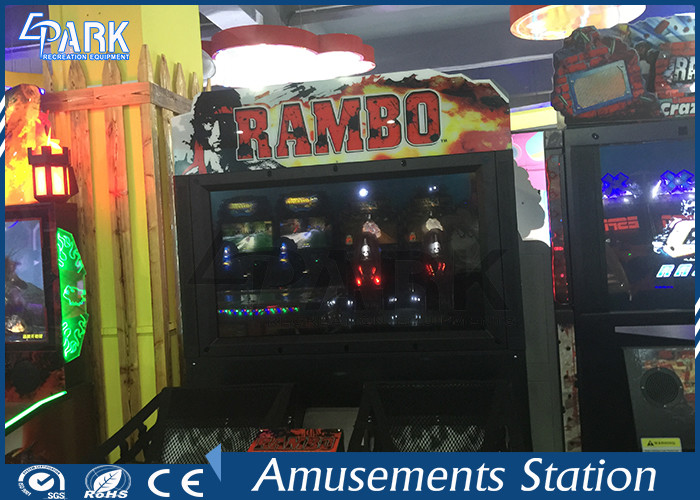 Indoor Shooting Game Machine Coin Operated / RAMBO Arcade Game 5 Stages