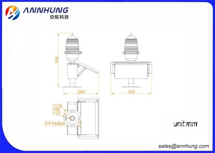 Flashing Adjustable Solar Obstruction Light L810 100000 Hours Service Life