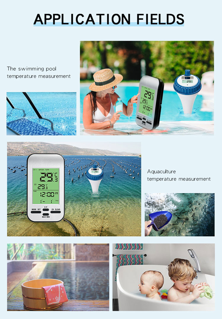 Smart Digital Instant Read Thermometer Swimming Pool Water Temperature Thermometer