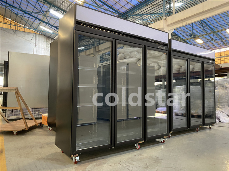Double Door Vertical Quick Freezing Showcase For Supermarket