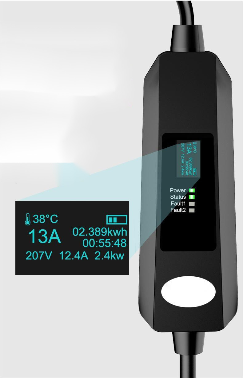 1.92KW Home EV Charging Station Numerical Screen Display 2KG Weight