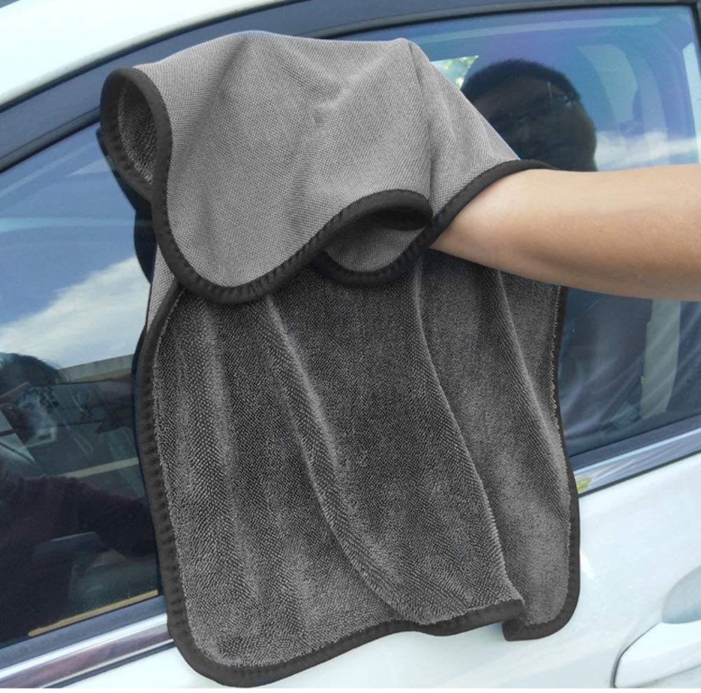 Customized Logo 700-1300gsm Microfiber Twisted Loop Wash Towel for Automotive Cleaning