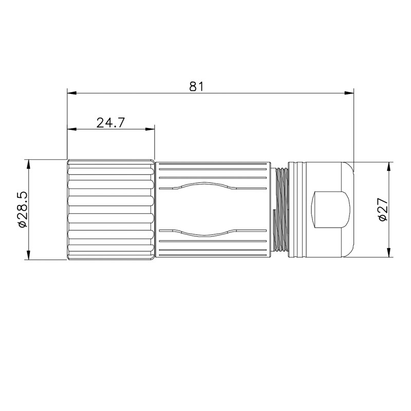 PA66 M23 Crimp Contact IP67 Male Female Waterproof Connector