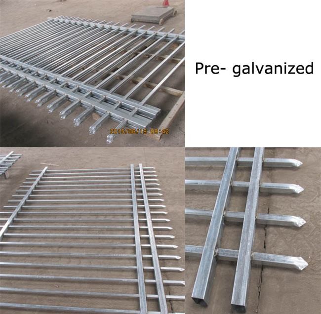 OHSAS 18001 1.8*2.4m galvanization Steel Picket Fence
