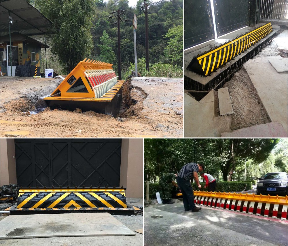 Access Control Hydraulic Road Blocker Traffic Automatic Spike Systems Plate Barrier