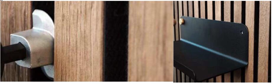 Solid Steel Floating Shelf Mounts for Acoustic Panels-Twist&Go