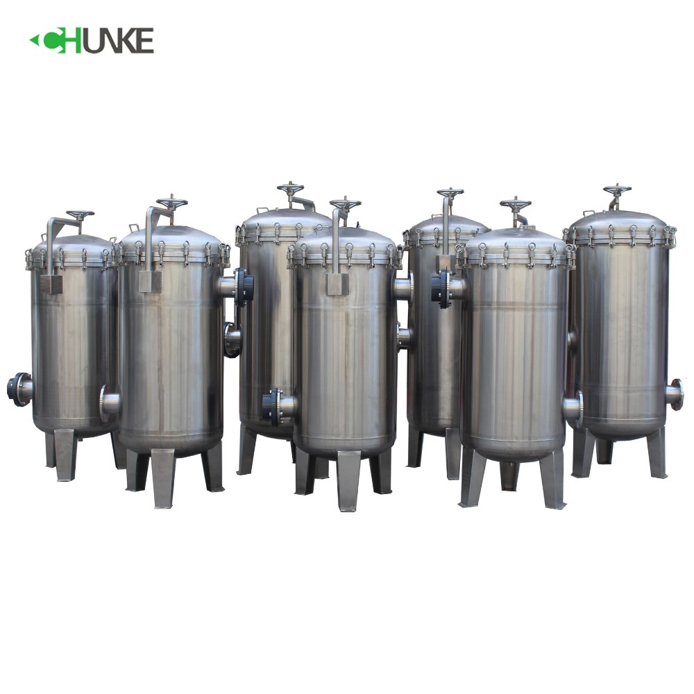 SUS304 SUS316 Stainless Water Filter Housing / High Pressure Filter Housing
