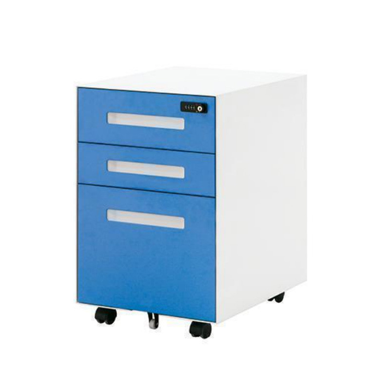 3 Drawer Steel File Cabinet Under Desk Movable Metal Filing Cabinet
