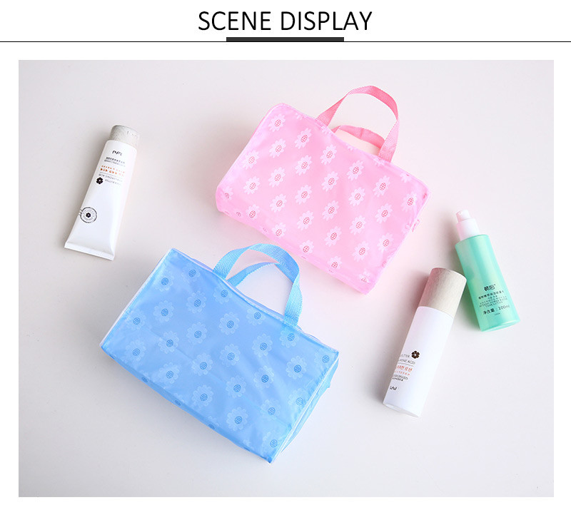 Polyester Large Travel Toiletry Cosmetic Bag For Women