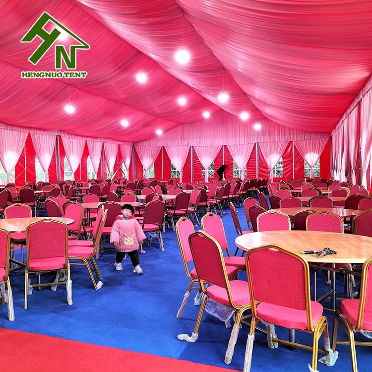 280 People Aluminium Frame Tent 10x30m Red Colorful Large Wedding Marquee