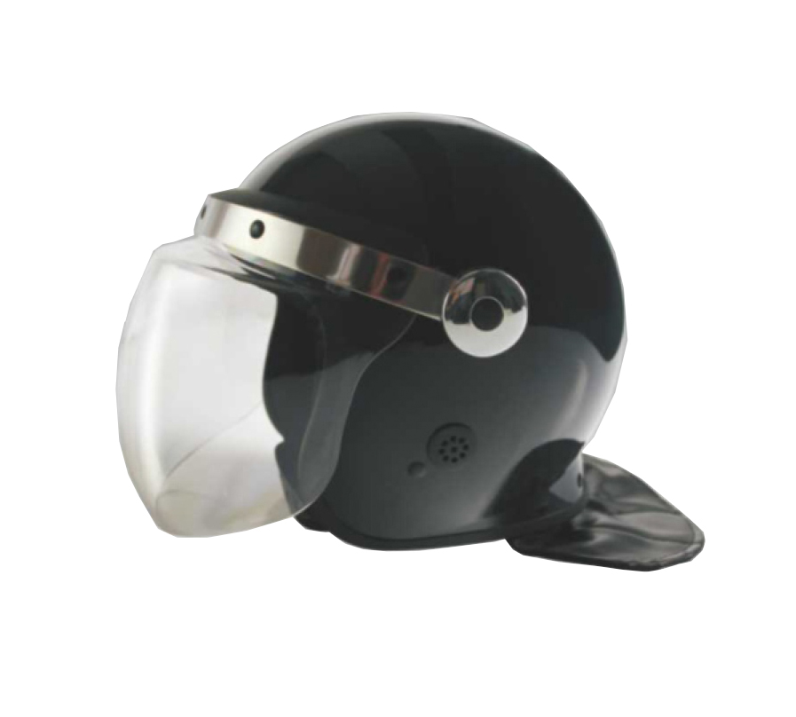 High Security Anti Fire Control Helmet with White ABS and Curve Visor