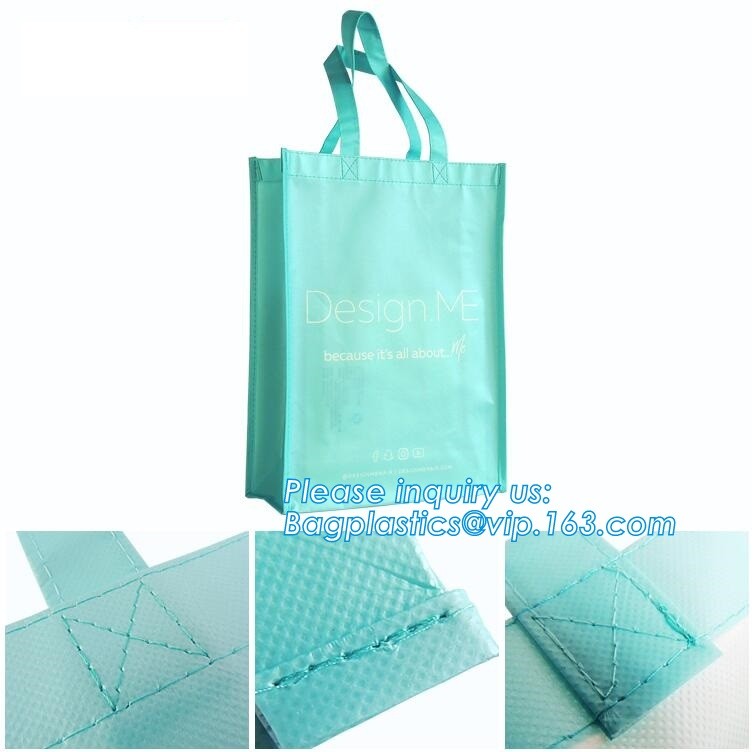 Wholesale factory custom fashion laminated non woven bag, Shopping printing fabric insulated foldable bag, custom pp non