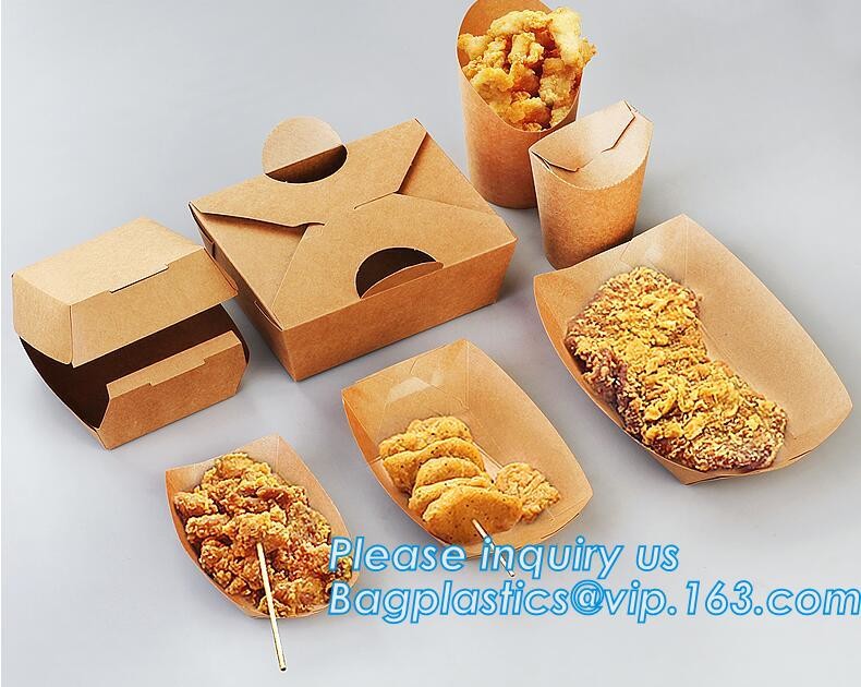 Cheap Cardboard foldable kraft paper lunch box with window,Lunch noodle fast food kraft paper box by customized logo pri