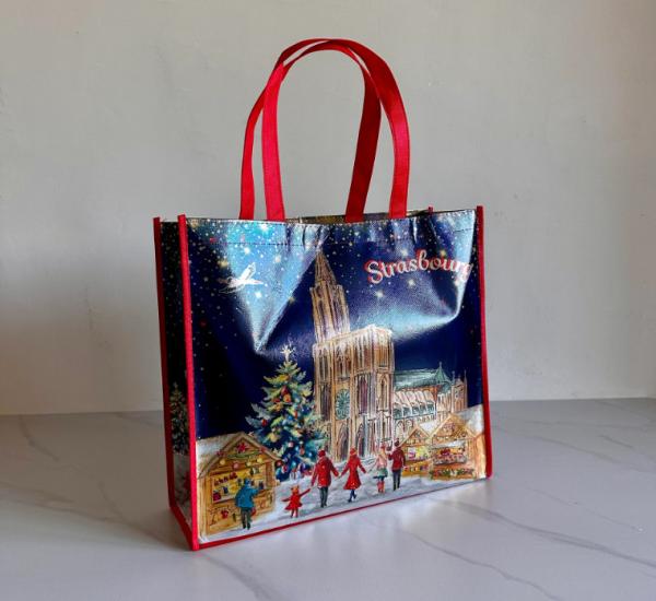 Custom Logo Printed Reusable Spunbond Non-Woven Fabric Shopping Bag Durable And