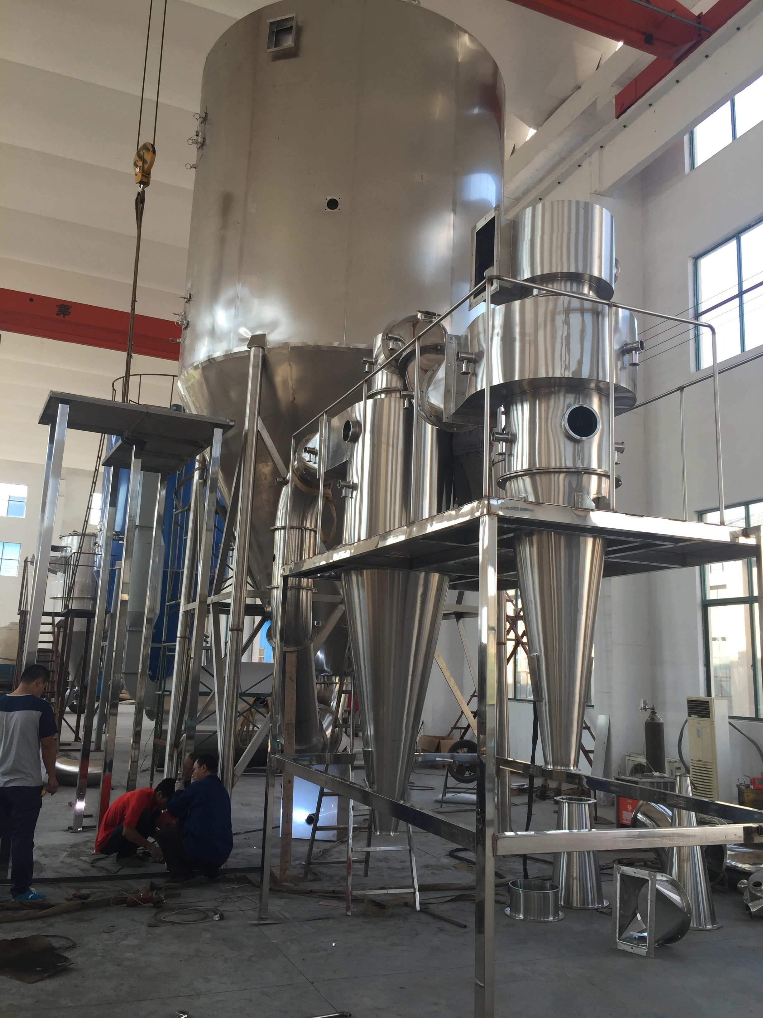Pigment Centrifugal Egg Powder Spray Drying Machine High Speed Steam Heating