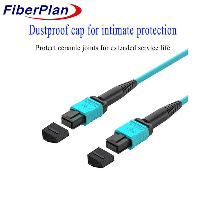 Mtp Mpo Cable PVC LSZH OM3 MPO MTP Fiber Optic Loopback With Low Insertion Loss