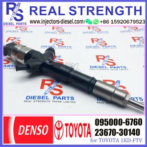 common rail injector 23670-30140 095000-6760 injector for TOYOTA 1KD-FTV, 2KD