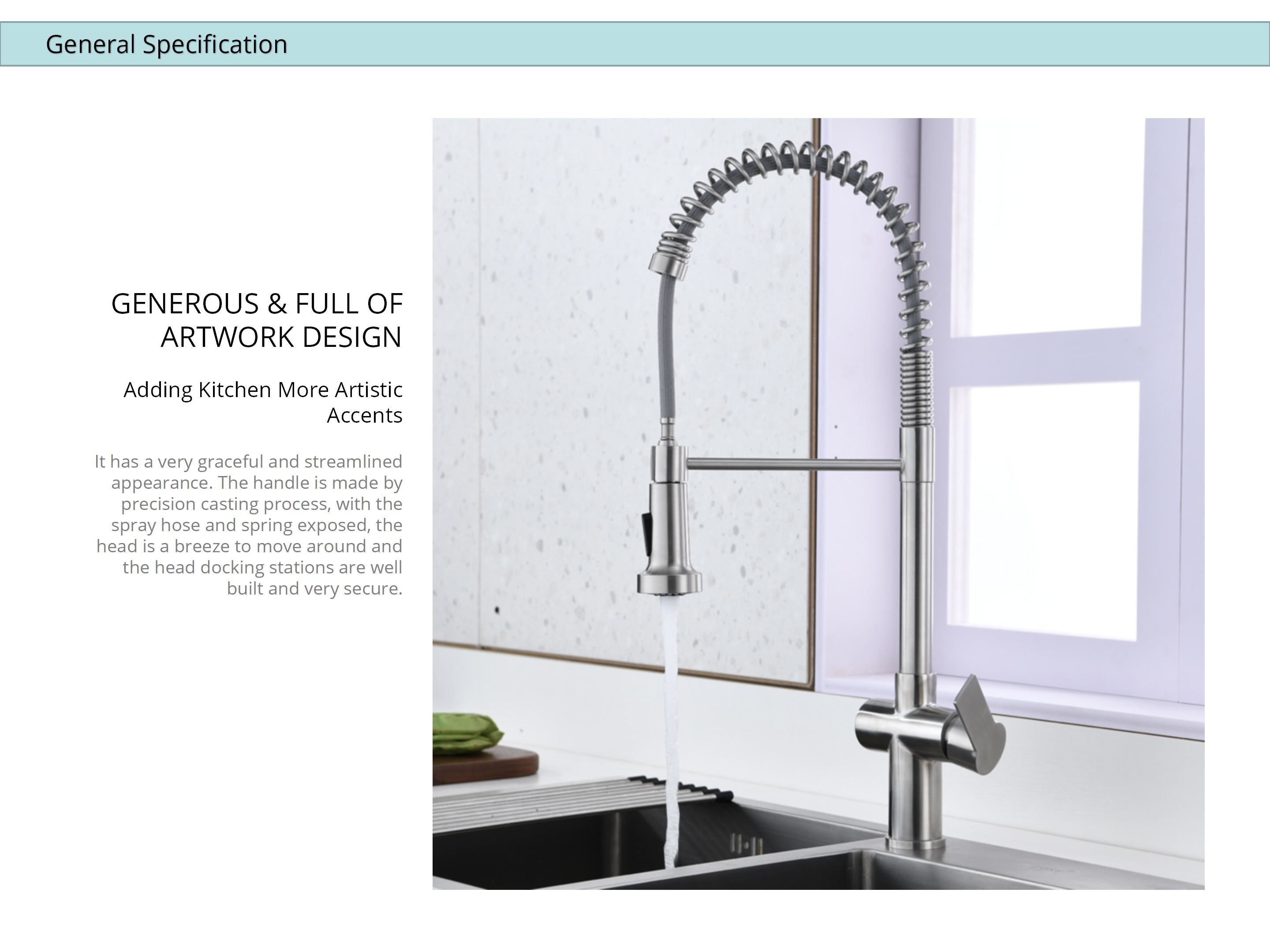 Brushed Nickel Single Lever Sink Faucet