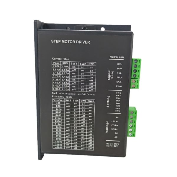 P860 DM860 Stepper Motor Driver With Fan Pulse / IO Microstep 2.4-7.2A Open Loop Hybrid Digital For 57,86 Motor Nema23 Nema34 Motor For CNC Machine