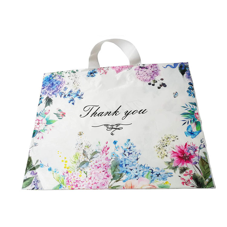 80mic Plastic Poly Packaging Bag For Clothes Shopping Disposable