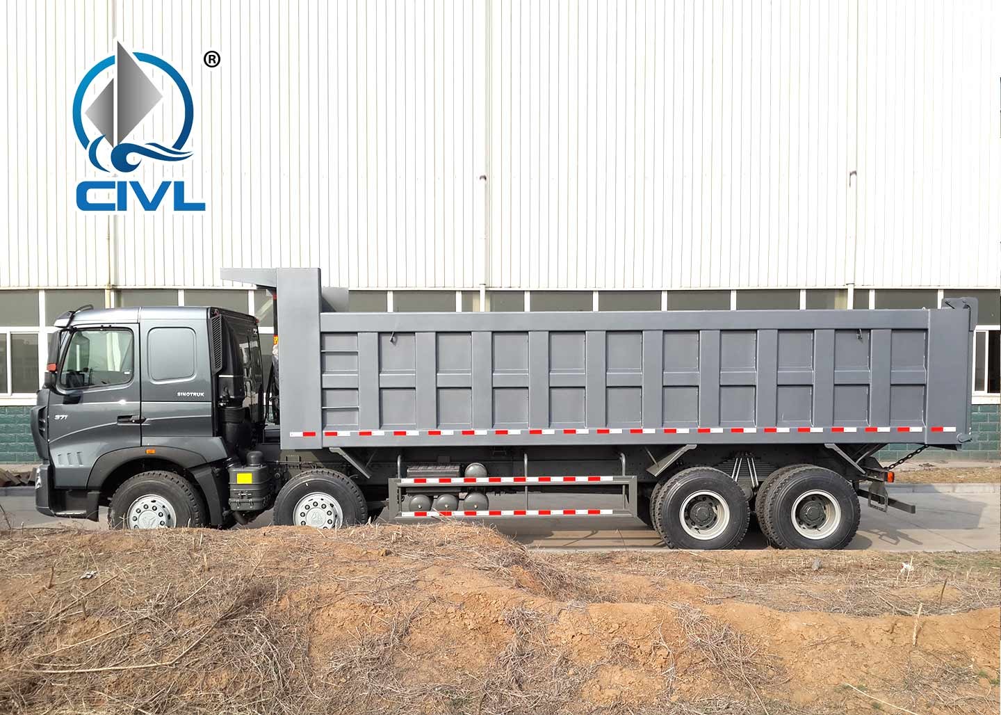 Dump Tipper Truck Special Dump Truck25 ton 8 x 4 Unloading Heavy Duty Trucks , EURO II 371 Horsepower