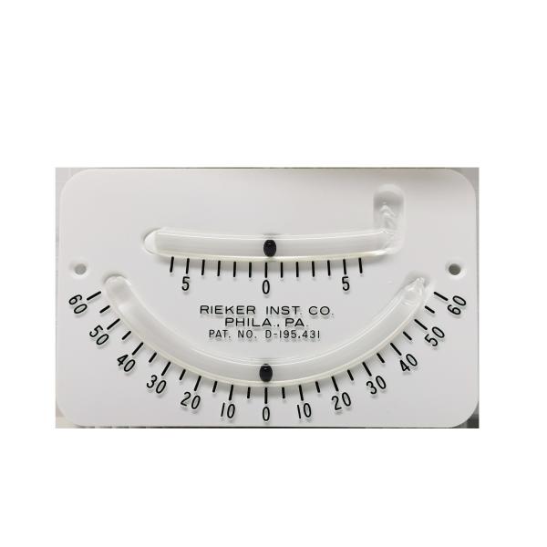 Rieker 2056Y 60° Precision Inclinometer Glass Tube 100% Polycarbonate Case