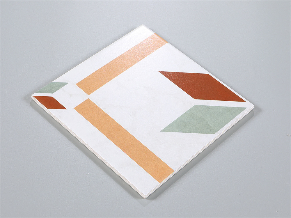 Red And Green 200x200mm Durable Indoor Floor Tile For Bathroom And Grade AAA Ceramic Rustic Tiles For Living Room