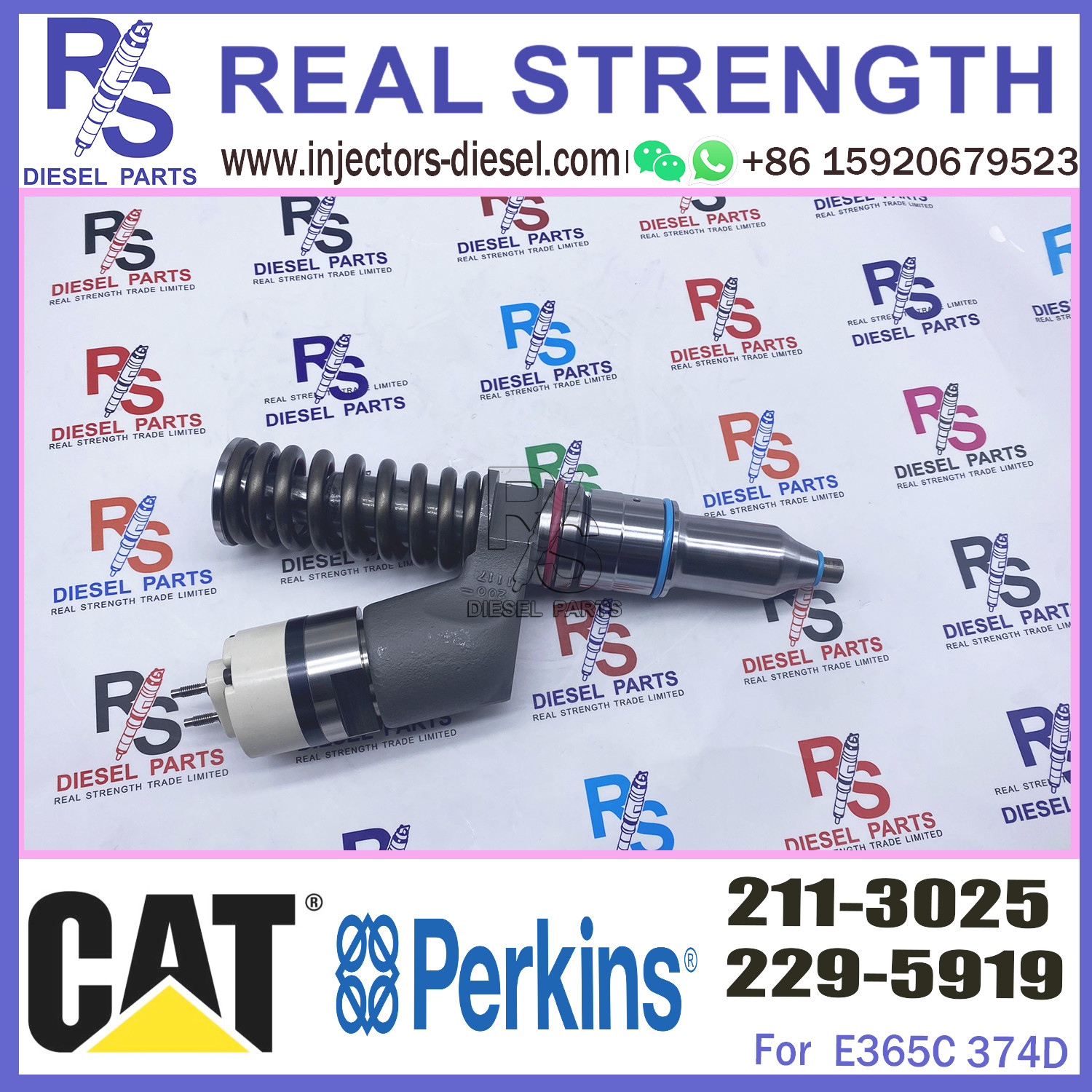 2113025 Caterpillar Fuel Injector 211-3025 229-5919 C18 C15 Diesel Engine Parts