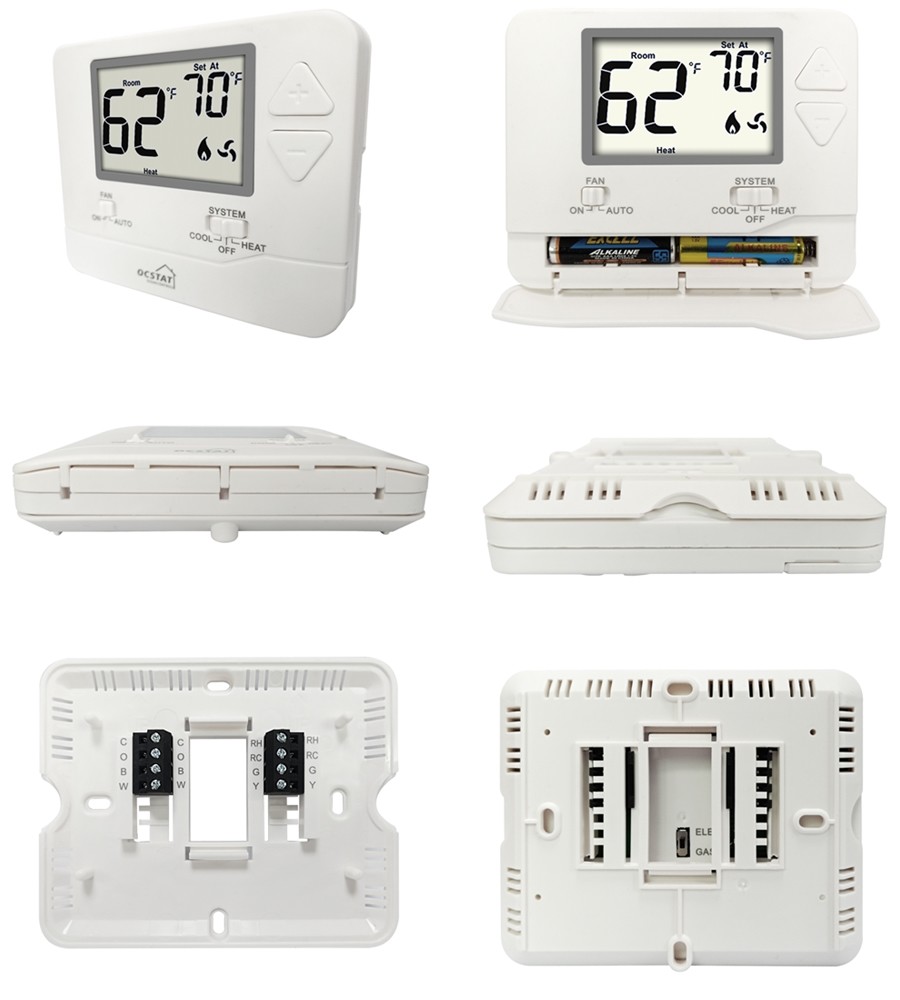 Non Programmable HVAC Thermostat Single Stage Battery - Powered