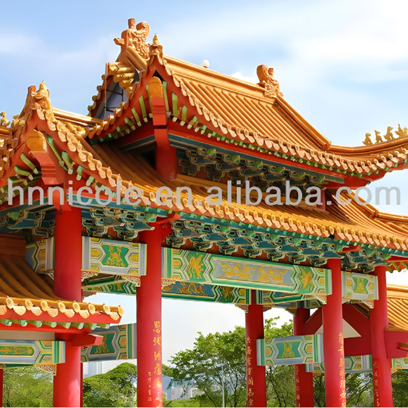 Handmade and Sintered Japanese Buddhist Temple Roof Traditional Chinese Ceramic Tiles with 1500N Compressive Strength