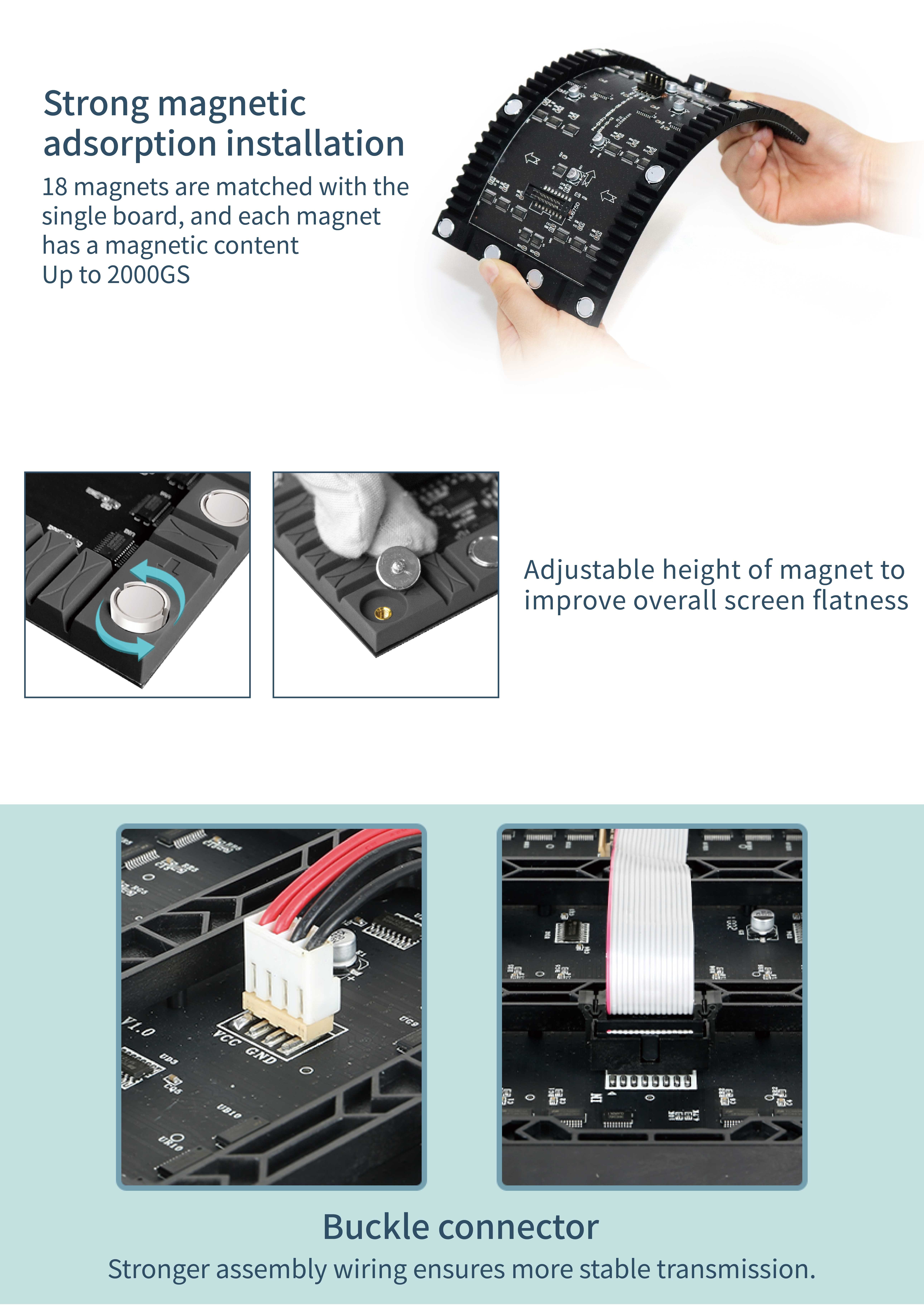 P1.86-P4 Indoor LED Display Soft Modules 4K Maximum Bend Up To 135° For Commercial Advertising Display