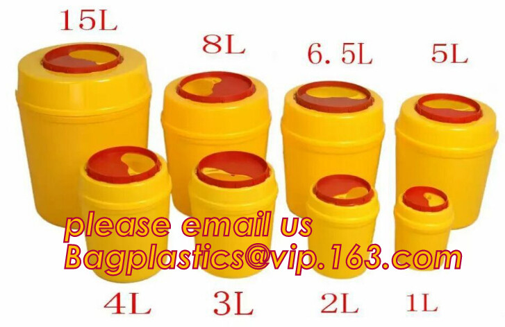 Medical Disposal Bin Sharp /Safe SharpS Containers biohazard needle disposal sharp container, Plastic Wheeled Trash Can