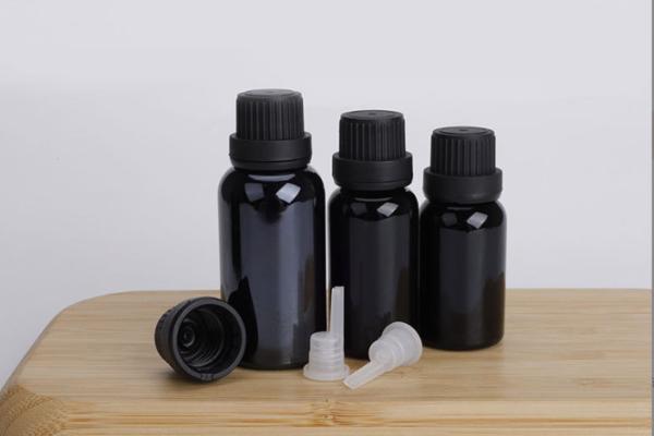 Black Essential Oil Bottle 5g 10g 15g 20g 30g 50g 100g Cosmetic Glass Bottle