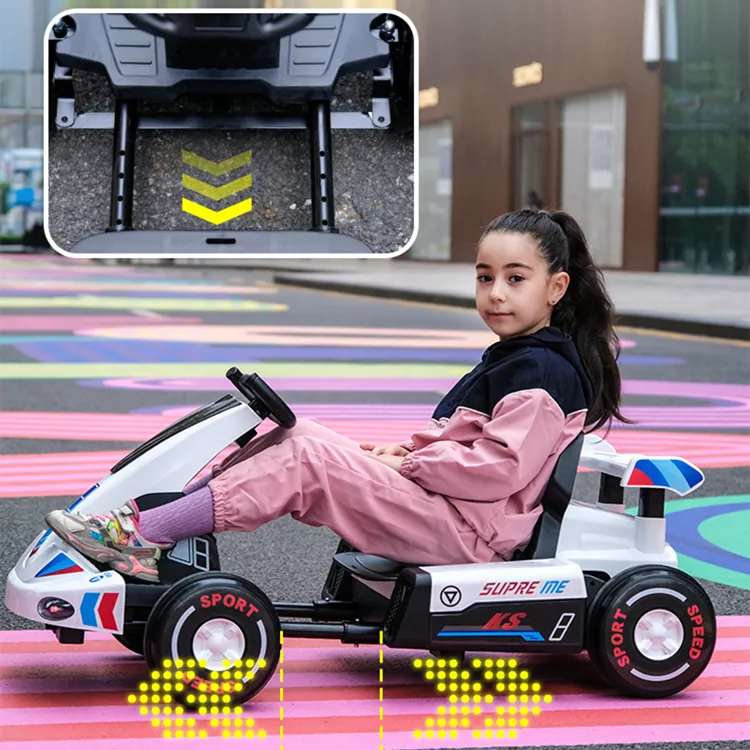 12V Electric Remote Control Kart for 6 Year Old Children's Ride On Karting Car Plastic Type PP