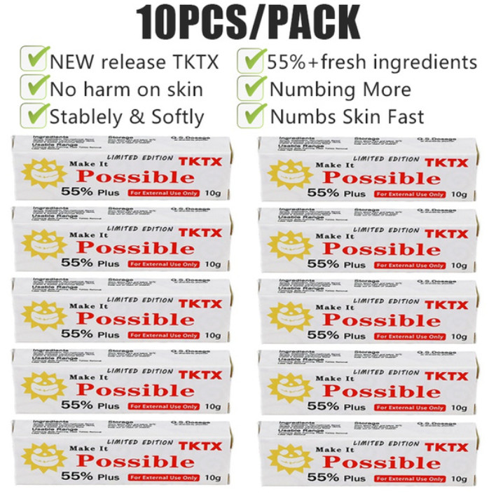 Possible TKTX Tattoo Numbing Cream Anesthetic Painless For Microneedling