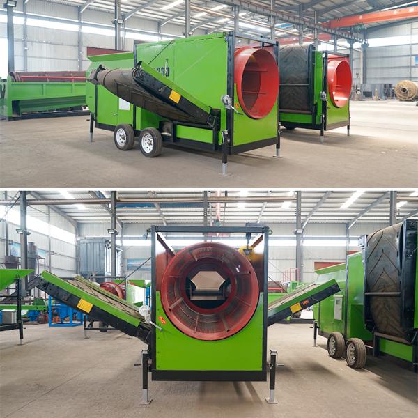 1200mm Diameter Mobile Compost Trommel Screen for Composting Process