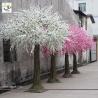 Buy cheap UVG white blossoms artifical christmas decorate trees with fiberglass trunk for from wholesalers
