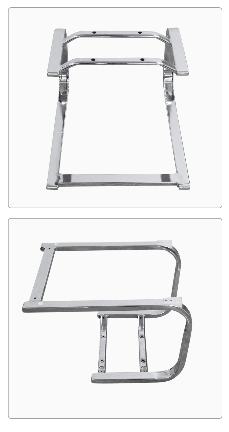 Office Swivel Chair Accessories Chrome Bow Frame Metal Chair Frame Flat Tube Base
