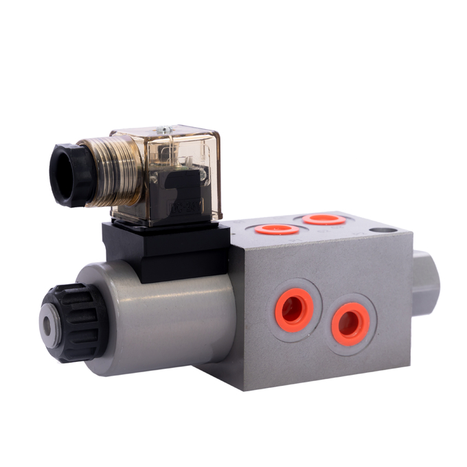 On Off Solenoid Control Valve 6 Way 2 Position Hydraulic Electric Valve