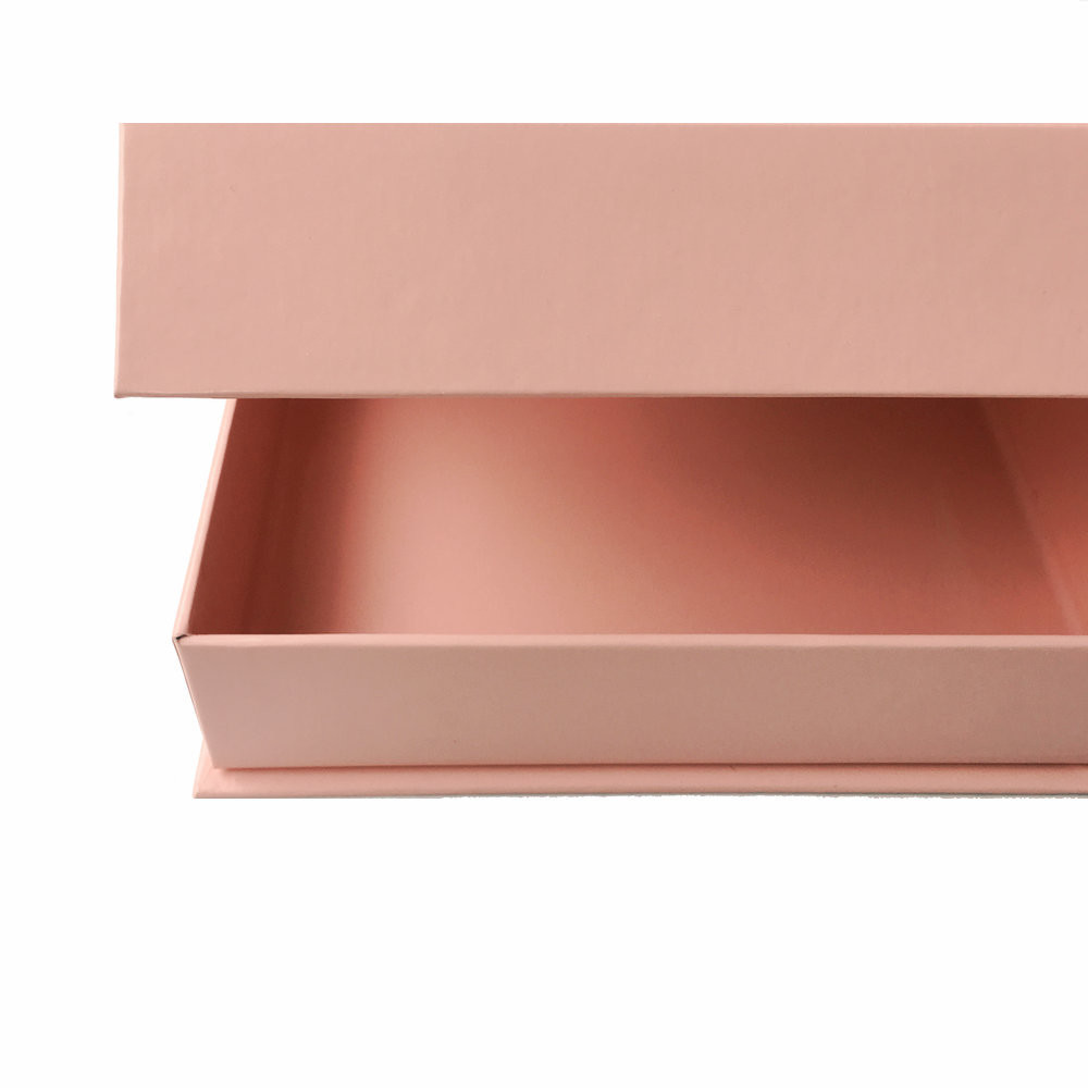 High Glossy Pink Chipboard Magnetic Closure Gift Box