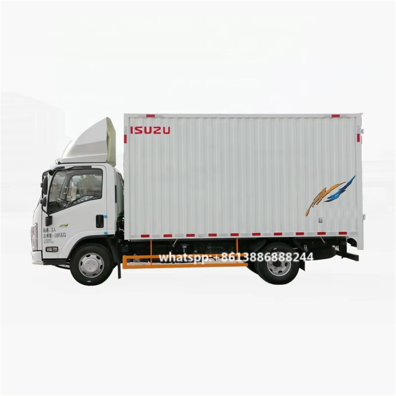 ISUZU Single Row Cargo Van Truck With Diesel Oil Fuel Type Six Tires