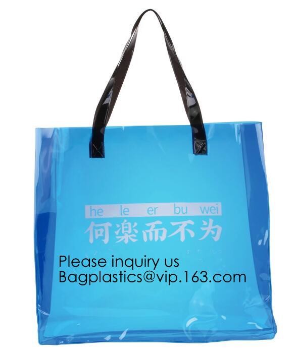 Stadium Approved Environmentally New Clear Tote PVC Shoulder Transparent Shopping Bag,Recycled Clear Pvc Shopping Tote B