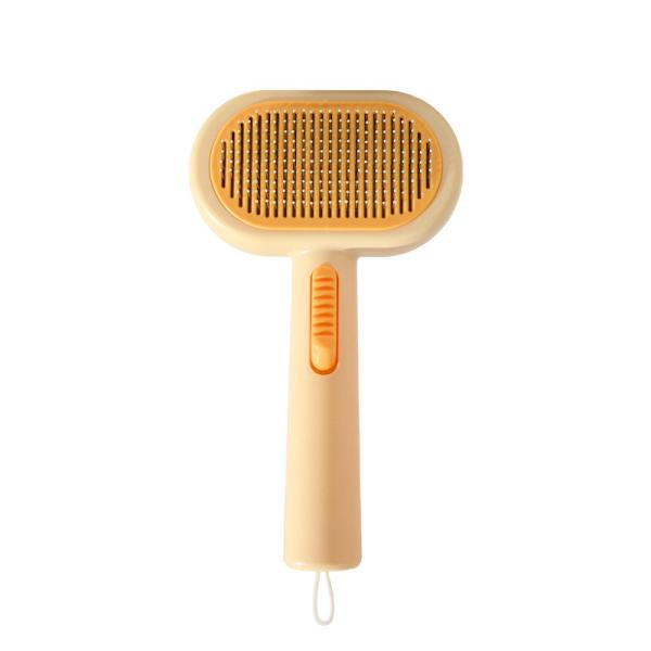 Wholesale Double-Sided Self-Cleaning Pet Comb – Orange, White, Purple | 18