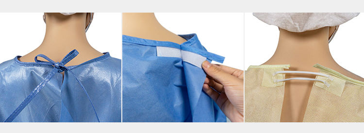 PP PE Disposable Isolation Gown Blue Non Woven Level 1-2