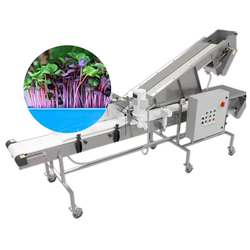 Automated Microgreen Tray Harvesting Machine Quick-Cut Greens Harvester for Aquaponics