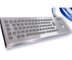 China IP65 waterproof dustproof Industrial Stainless Steel Keyboard With Trackball Computer Keyboard desktop design -40℃ on sale